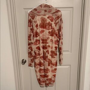 Rachel Antonoff Cream Dress with Rust Toile Print